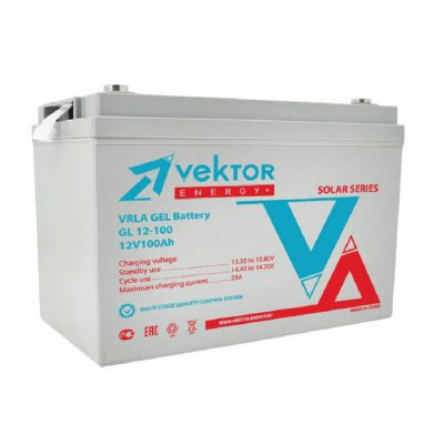 Гелевый аккумулятор VEKTOR ENERGY GL12-100 (GEL 12В, 100 Ач)